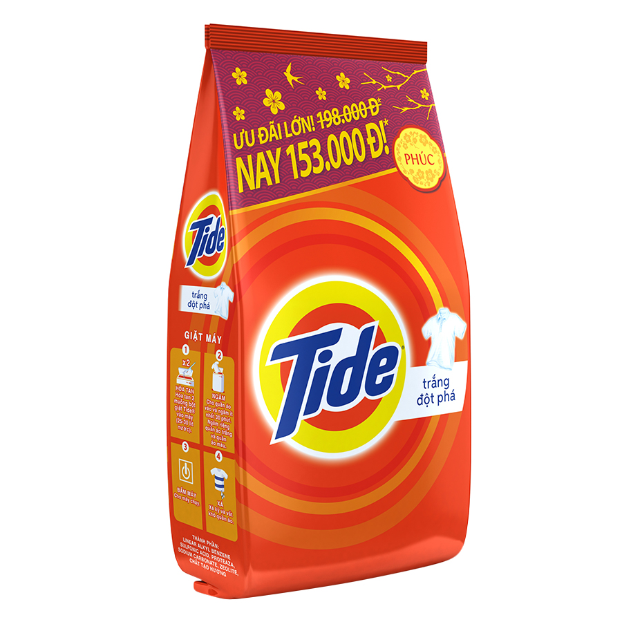 Bột Giặt Tide Trắng Đột Phá 5.5Kg (Tết Edition)