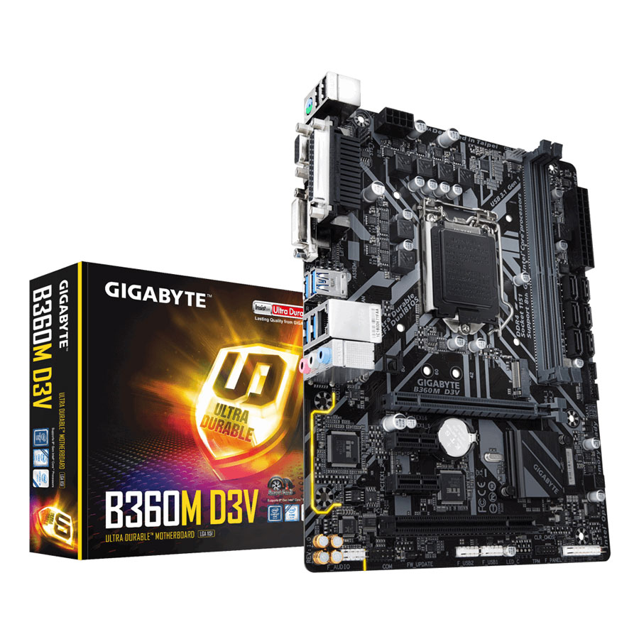 Bo Mạch Chủ Gigabyte B360M-D3V - Hàng Chính Hãng