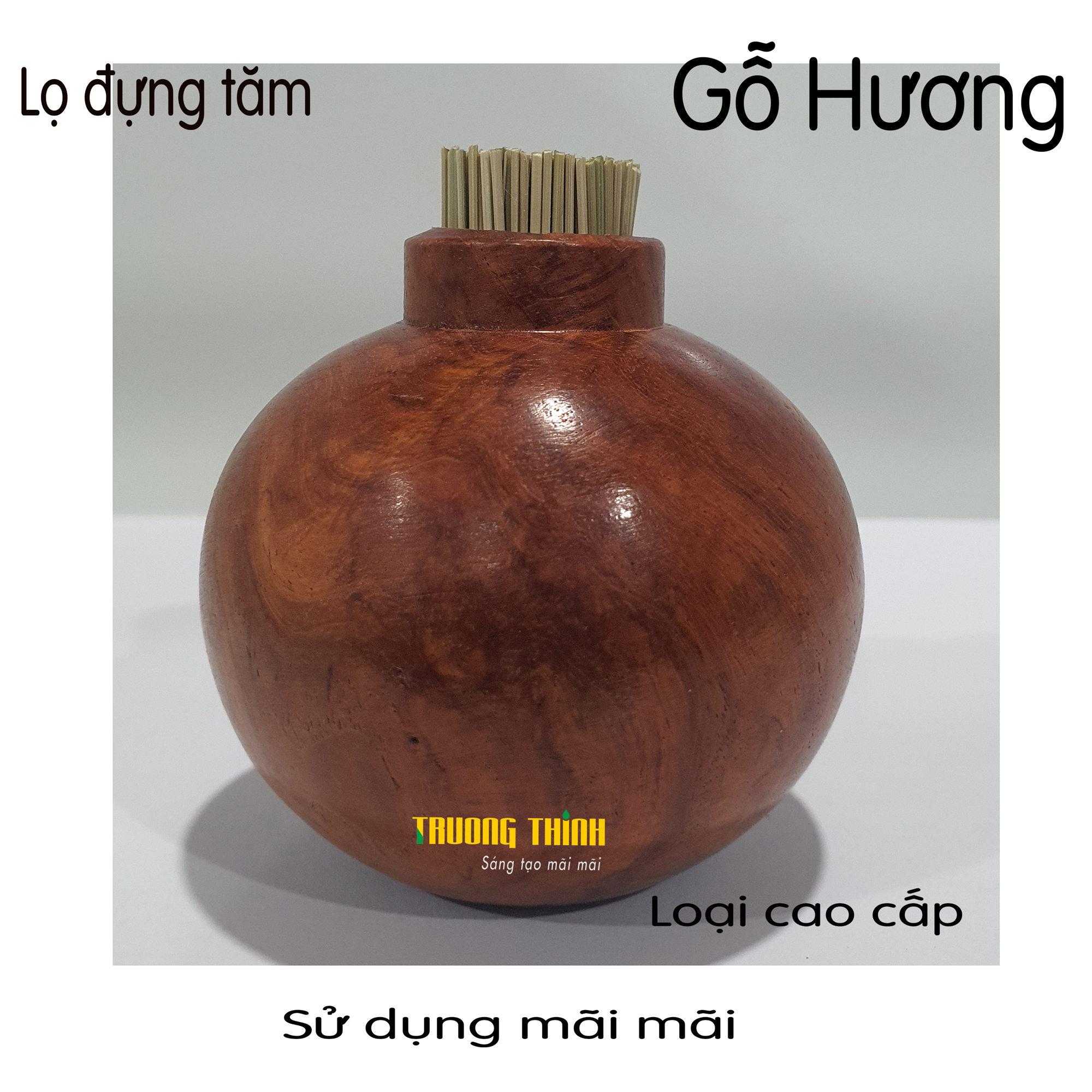 Lọ Đựng Tăm Bằng Gỗ Hương Cao Cấp Trường Thịnh Tiện Dụng Bền Đẹp Sang Trọng Tiết Kiệm – Hình Hồ Lô.