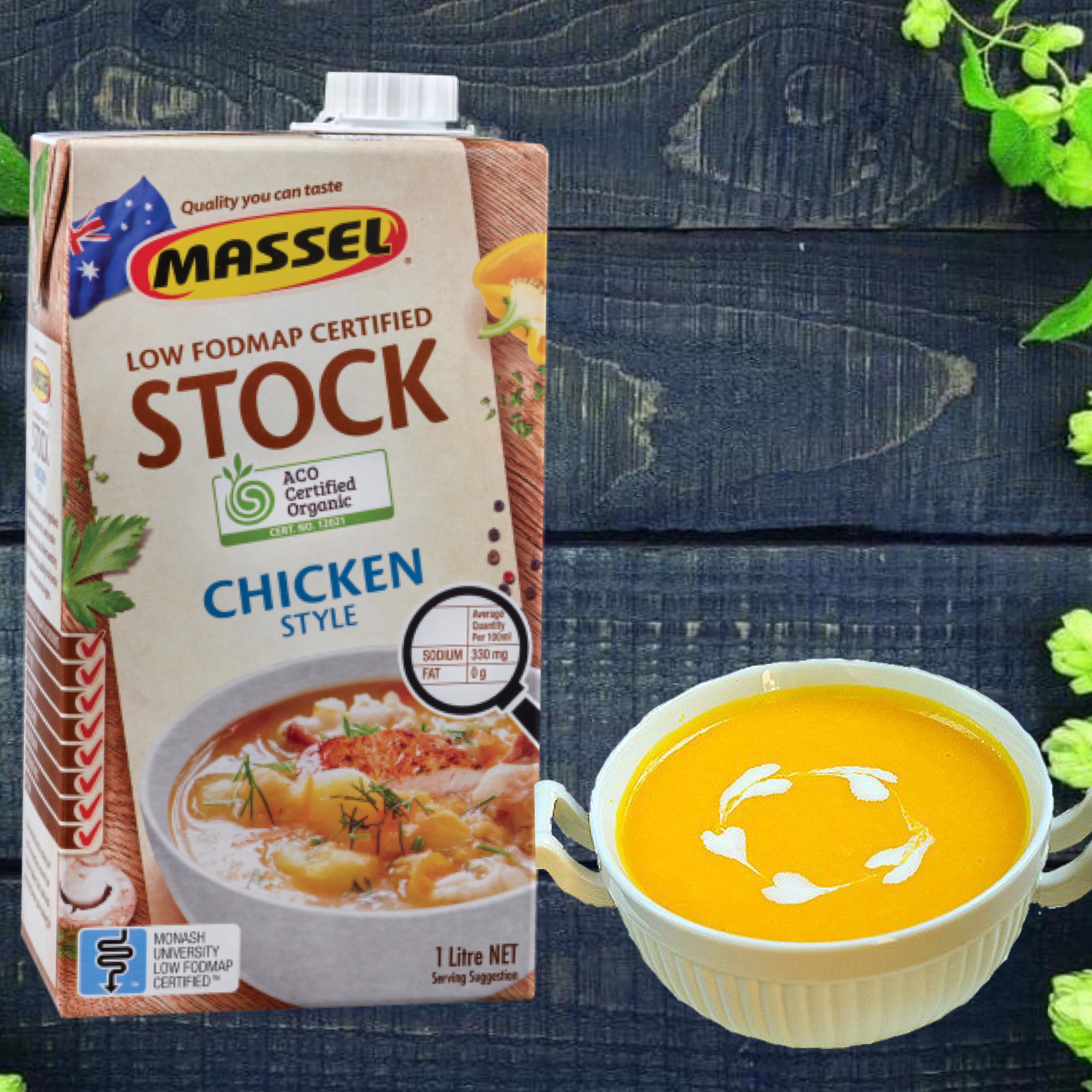 Nước Dùng Gia Vị Gà Massel Organic Stock Chicken Style - Nước Dashi Rau Củ Từ Nguyên Liệu Hữu Cơ, Không Bột Ngọt - Hộp 1 lít - Thích hợp ăn chay, ăn mặn, bé ăn dặm