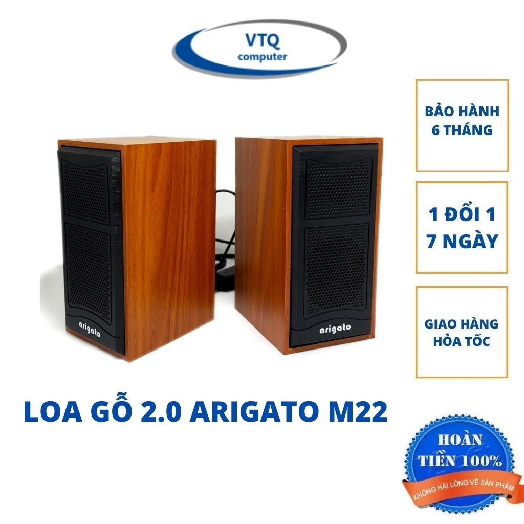 Loa máy tính,loa 2.0 vi tính latop mini để bàn giá rẻ Arigato M22 âm thanh cực chất. màu ngẫu nhiên