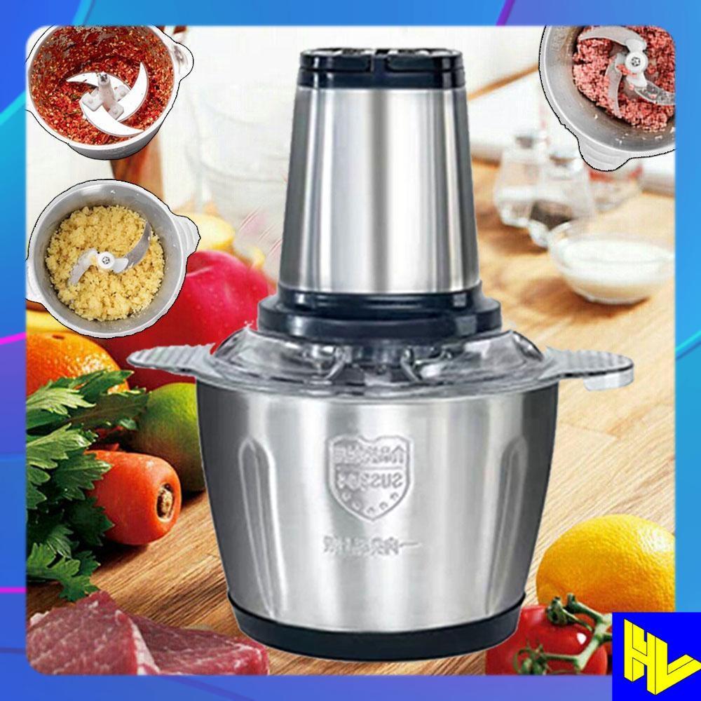 Máy Xay Thịt Đa Năng Dung Tích 2L, Cối SUS304, 4 Lưỡi Dao, Động Cơ Lõi Đồng Công Suất 250W Mạnh Mẽ, Tặng Kèm 1 Bộ Dao