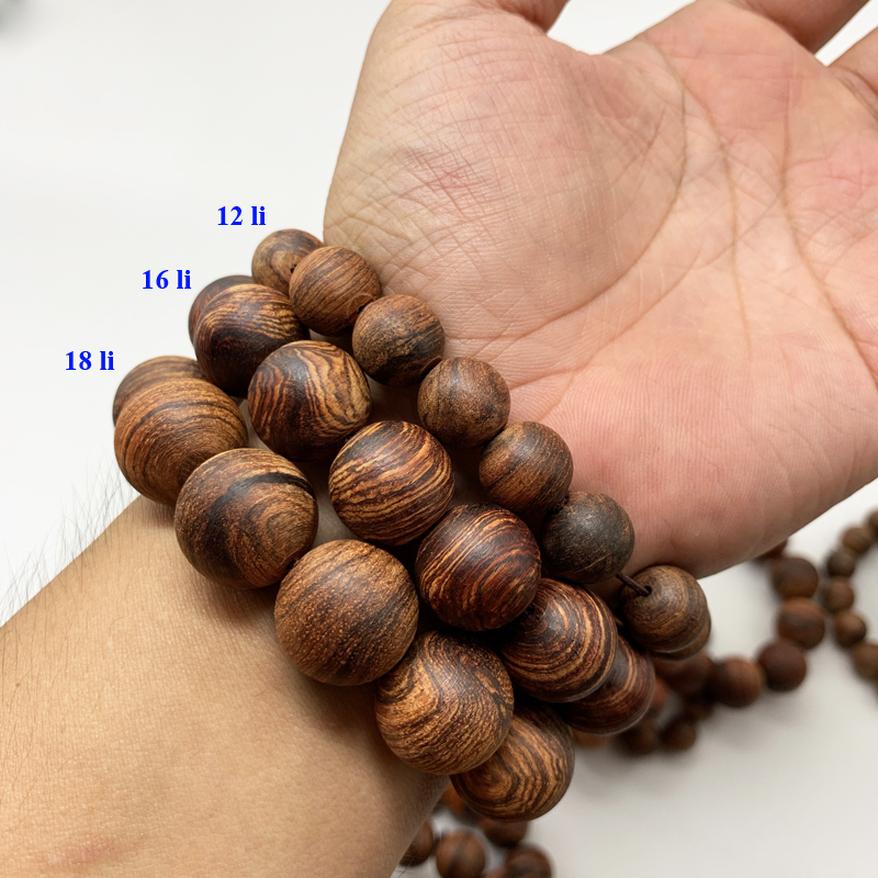 Vòng Tay Gỗ Sưa Trang Sức Phong Thuỷ Cho Nam, Nữ Đủ SiZe 12-16-18 Li