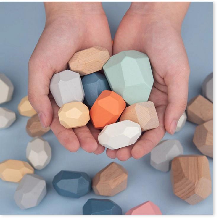 ️ Đồ Chơi Thăng Bằng Gỗ cho bé Balance 16 Blocks Colorful