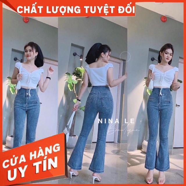 QUẦN JEANS LOE LƯNG KIỂU TÚI NẸP- hình thật chính chủ