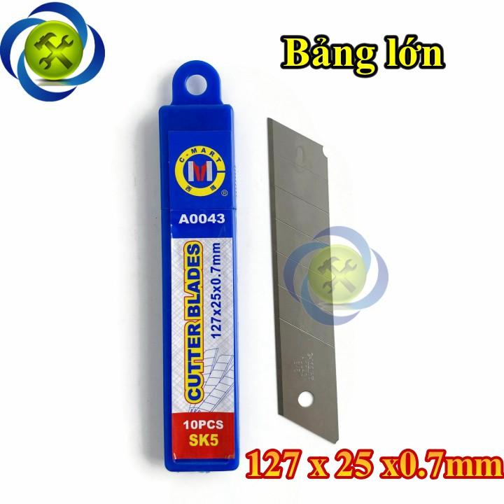 Lưỡi dao rọc giấy loại lớn C-Mart A0043 127mm x 25mm x 0.7mm