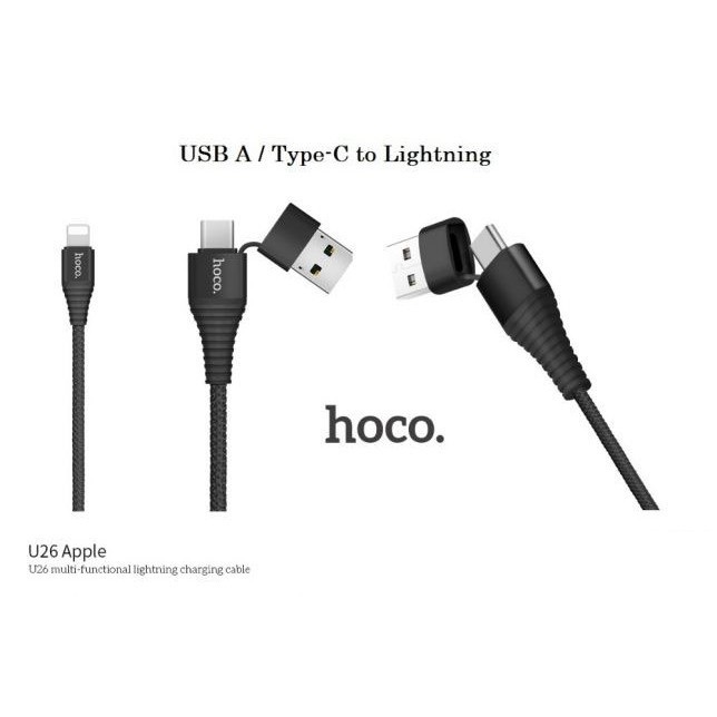 CÁP SẠC TYPE-C USB SANG LIGHTNING HOCO U26