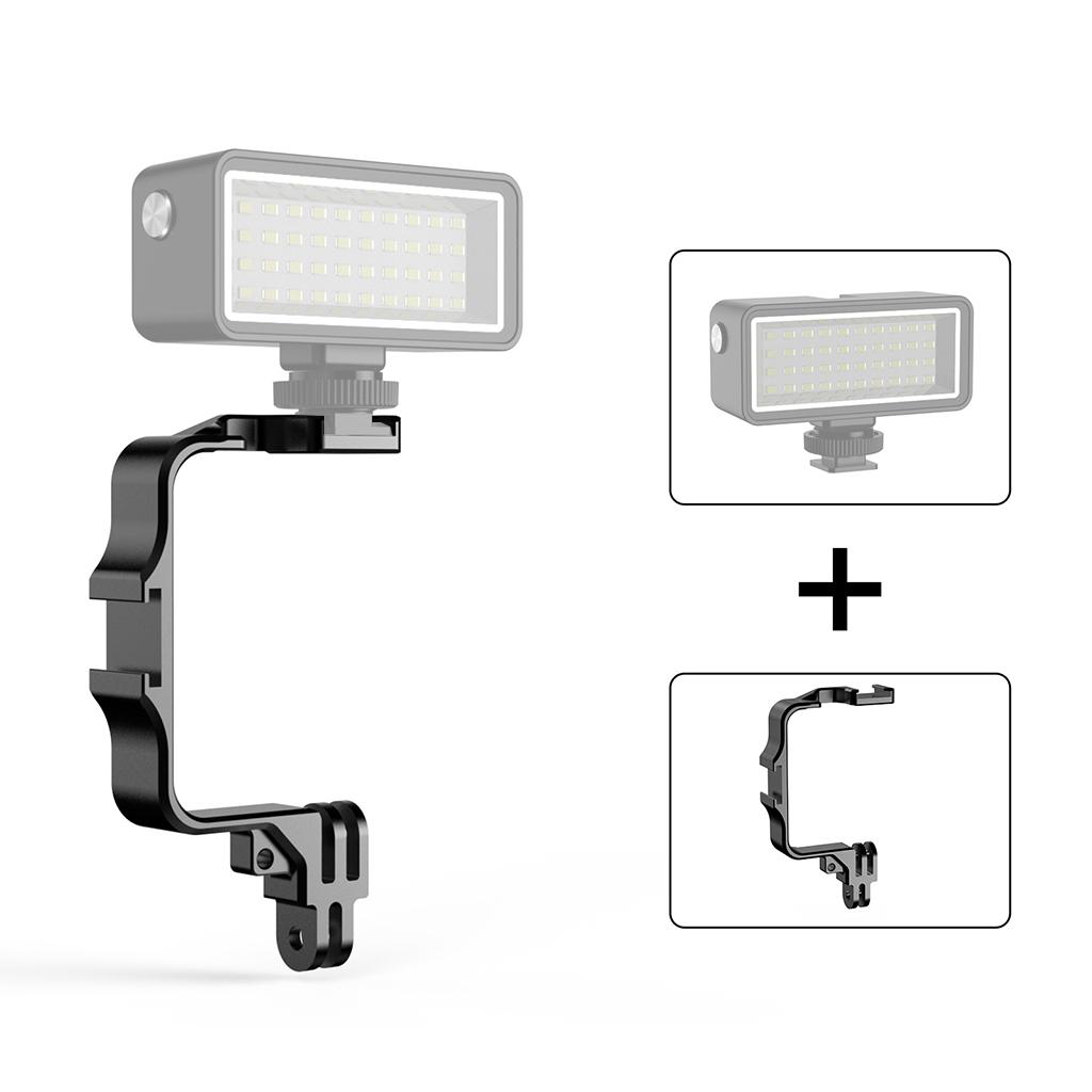 Giá đỡ máy ảnh quay video bằng hợp kim nhôm với Khung mở rộng gắn đế giày lạnh cho Gopro 11 10 9 8 cho Camera hành động DJI OSMO