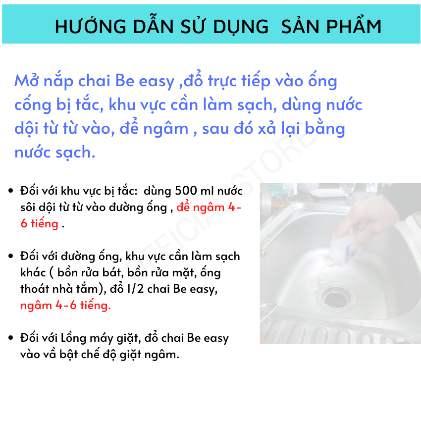 Bột Thông Tắc Đường Ống, Cống Thoát, Chậu Rửa, Vệ Sinh Lồng Giặt Dr.C CHÍNH HÃNG - Be.Easy