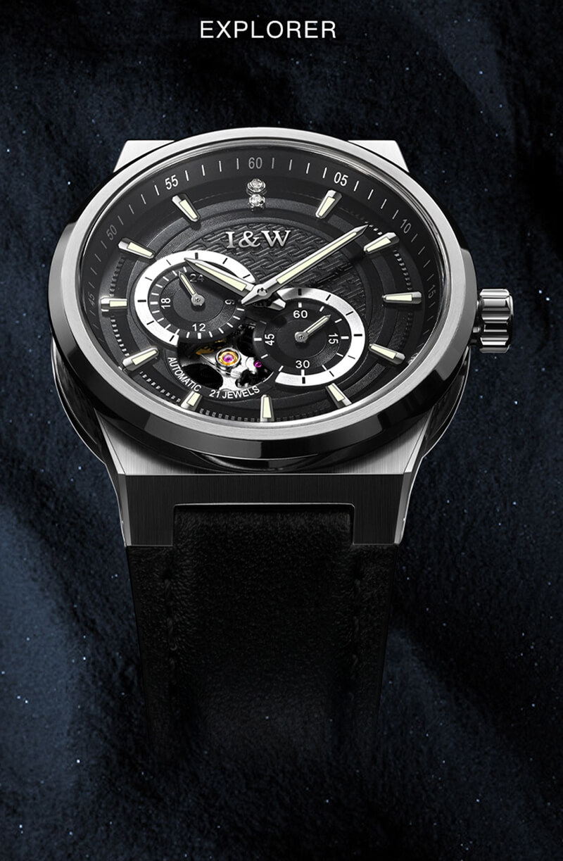 Đồng hồ nam chính hãng IW CARNIVAL IW680G-1 Kính sapphire ,chống xước ,Chống nước 50m ,Bảo hành 24 tháng,Máy cơ (Automatic),dây da cao cấp, thiết kế đơn giản dễ đeo