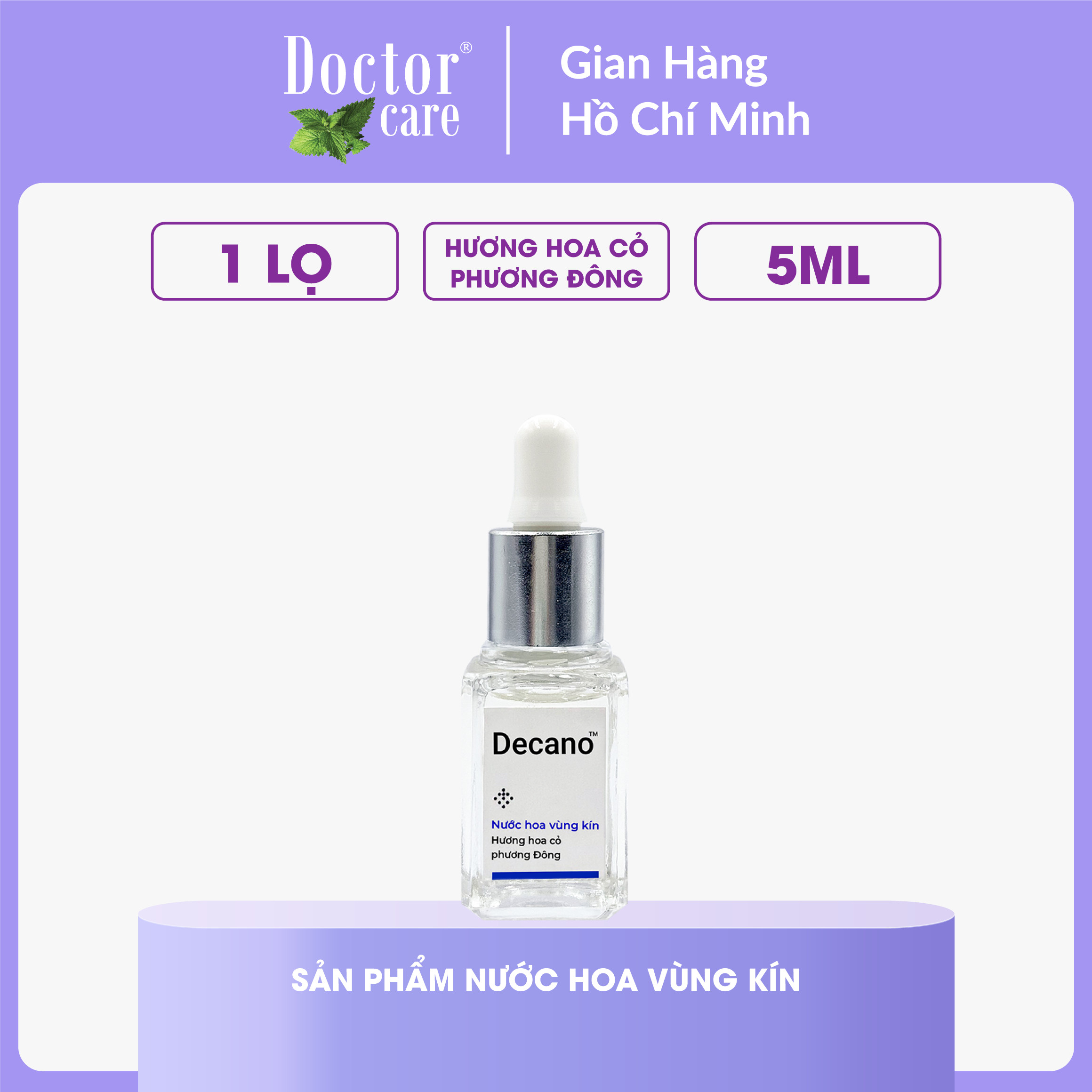 Nước hoa vùng kín Doctor Care Decano hương hoa cỏ thơm dịu nhẹ lưu hương lâu