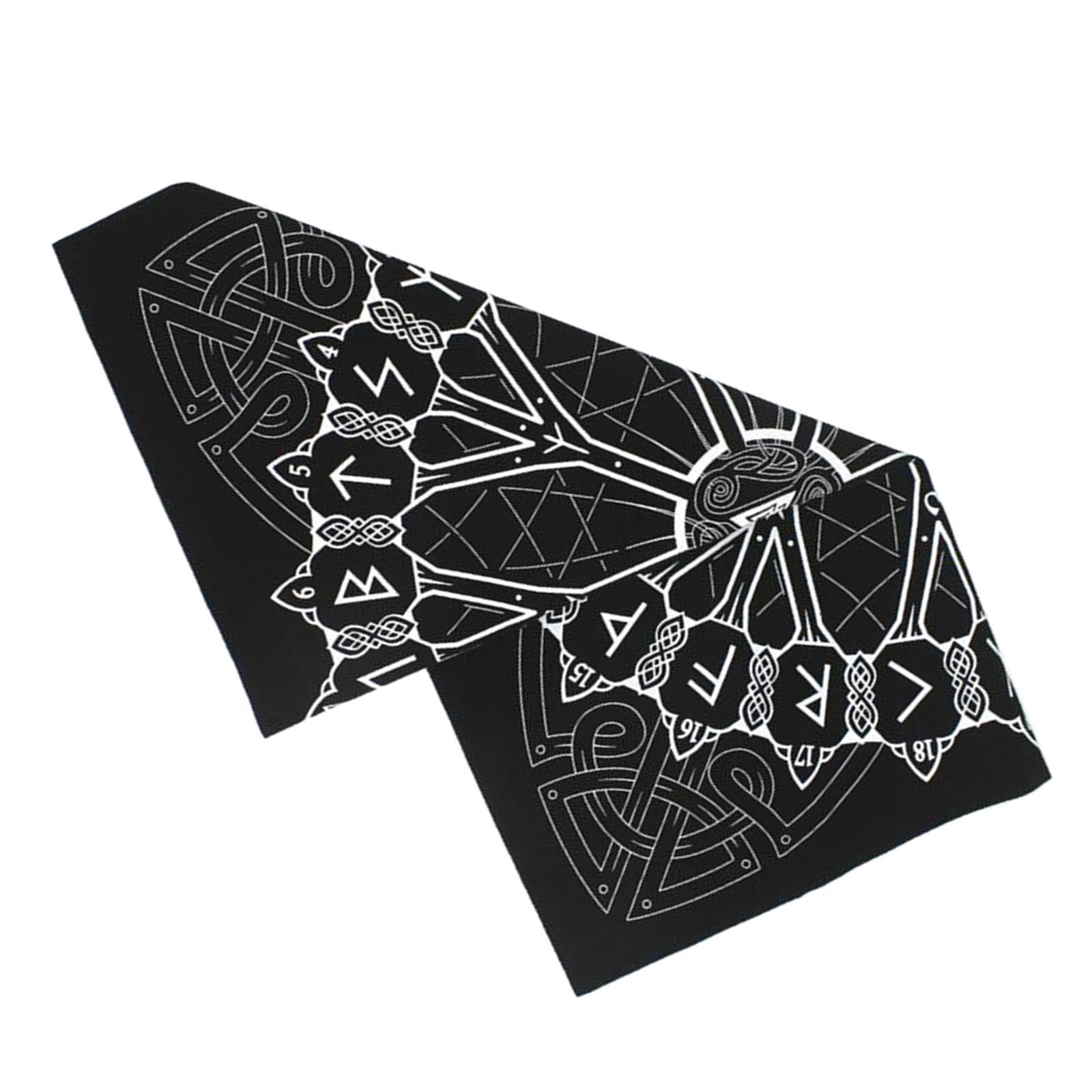 Rune Casting Viking Astrology Altar Tarot Card Cloth Tablecloth Tapestry