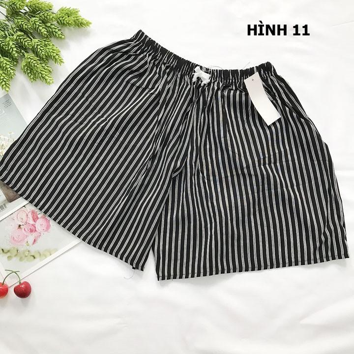 Quần đùi nữ từ 50-60kg vải lanh tole - Quần sọt nữ - QU9