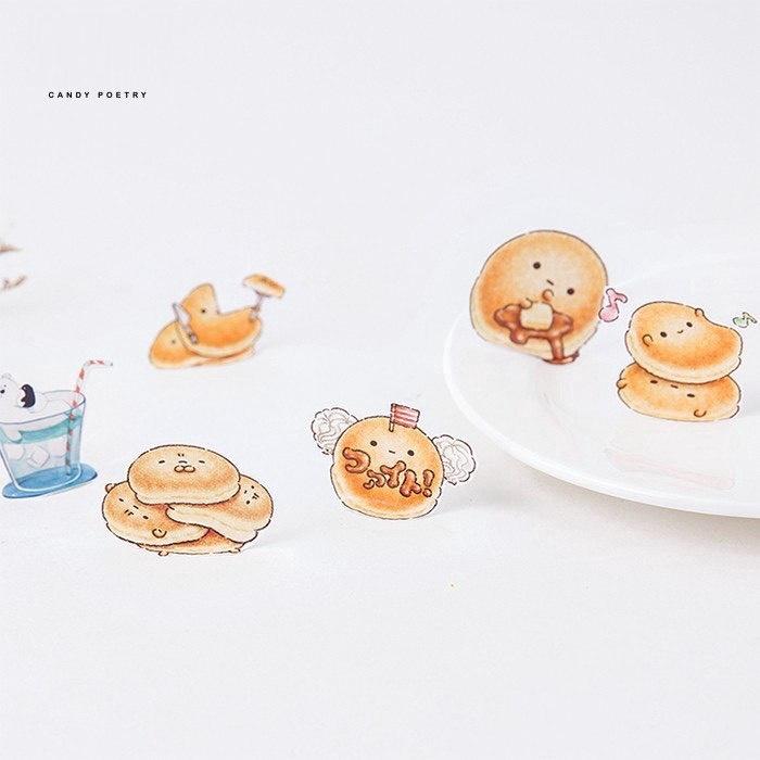 Bộ 45 hình dán sticker Bánh Mì dễ thương trang trí sổ tay DIY