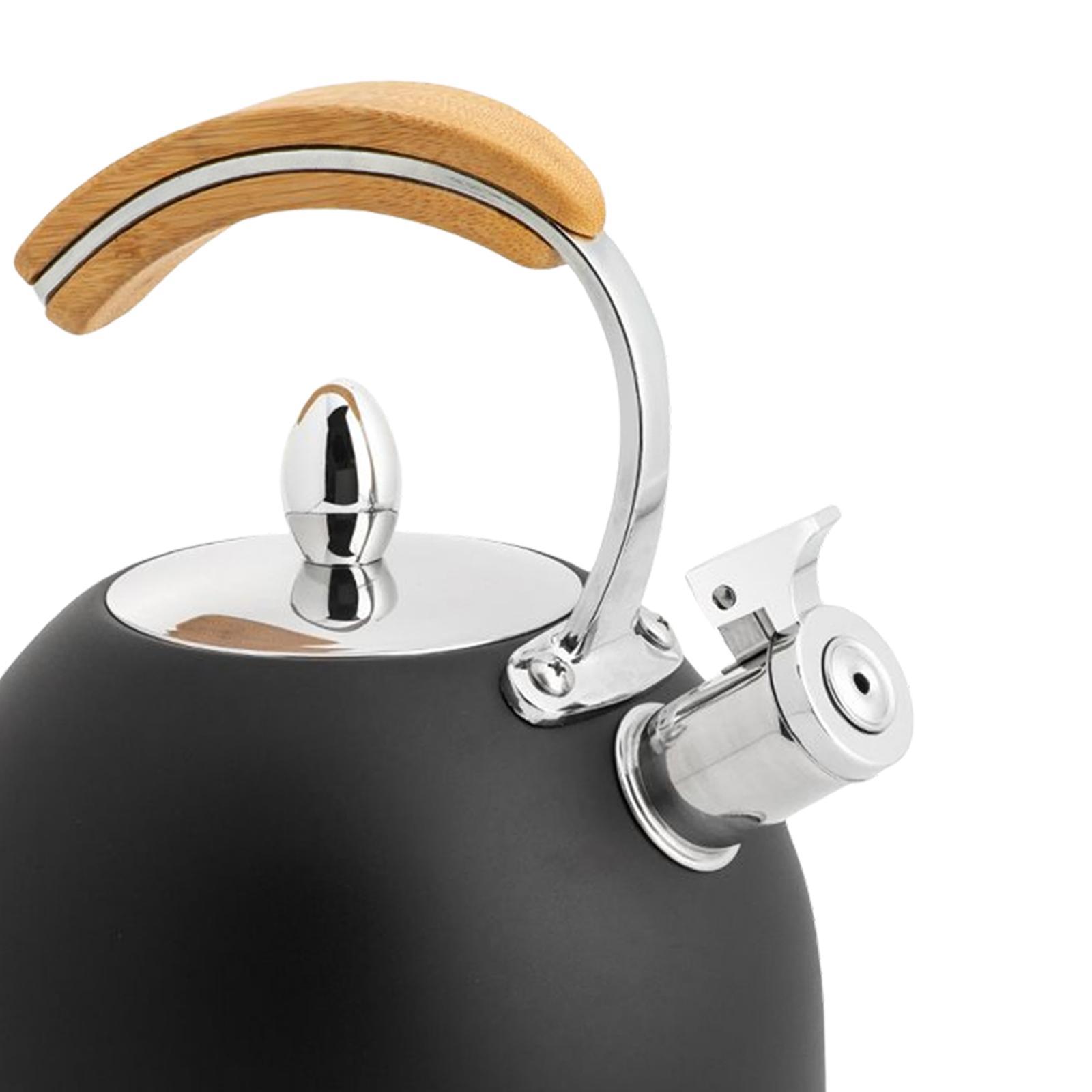 2 Pack 3L Stainless Steel Whistling Tea Kettle Anti-scalding Coffee Tea Pot for Camping