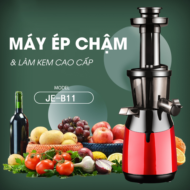 Máy ép chậm và làm kem tươi cao mẫu mới 2021 ép hiệu quả vắt kiệt công xuất 150W dung tích 1000ml ( Giao mầu ngẫu nhiên ) - Hàng chính hãng