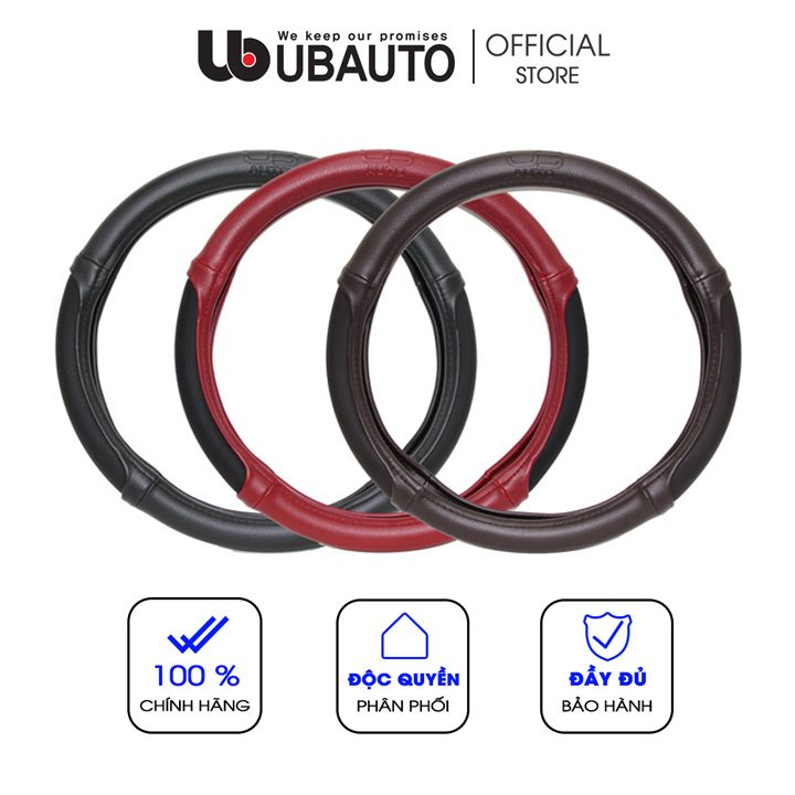 Bọc vô lăng xe ô tô da PU cao cấp chính hãng giá tốt UBAUTO phù hợp các dòng xe có vô lăng 36-38cm