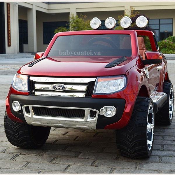 Ô tô xe điện trẻ em địa hình FORD RANGER XLS 2 chỗ 4 động cơ ghế da sơn tĩnh điện ( Đỏ-Đen-Trắng-Xanh)