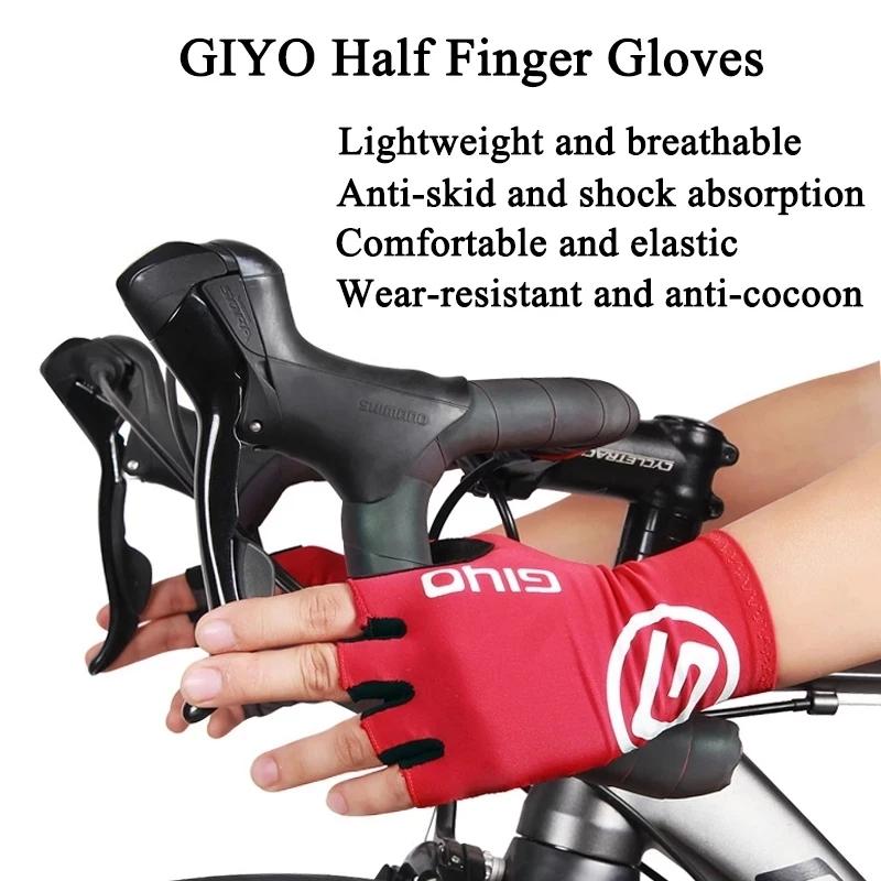 GIYO Màn Hình Cảm Ứng Dài Full Ngón Nửa Ngón Gel Găng Tay Xe Đạp Thể Thao MTB Đường Xe Đạp Đi Xe Đua Nam Nữ Găng Tay Xe Đạp Color: Blue Long Size: S