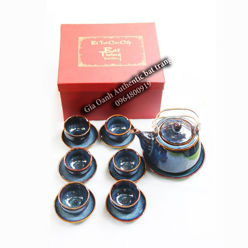 BỘ ẤM QUÀ TẶNG MEN XANH HỎA BIẾN ĐẲNG CẤP
