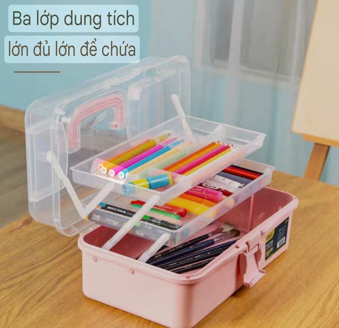 Tủ thuốc gia đình 3 ngăn dựng lọ móng chân mỹ phẩm đa năng