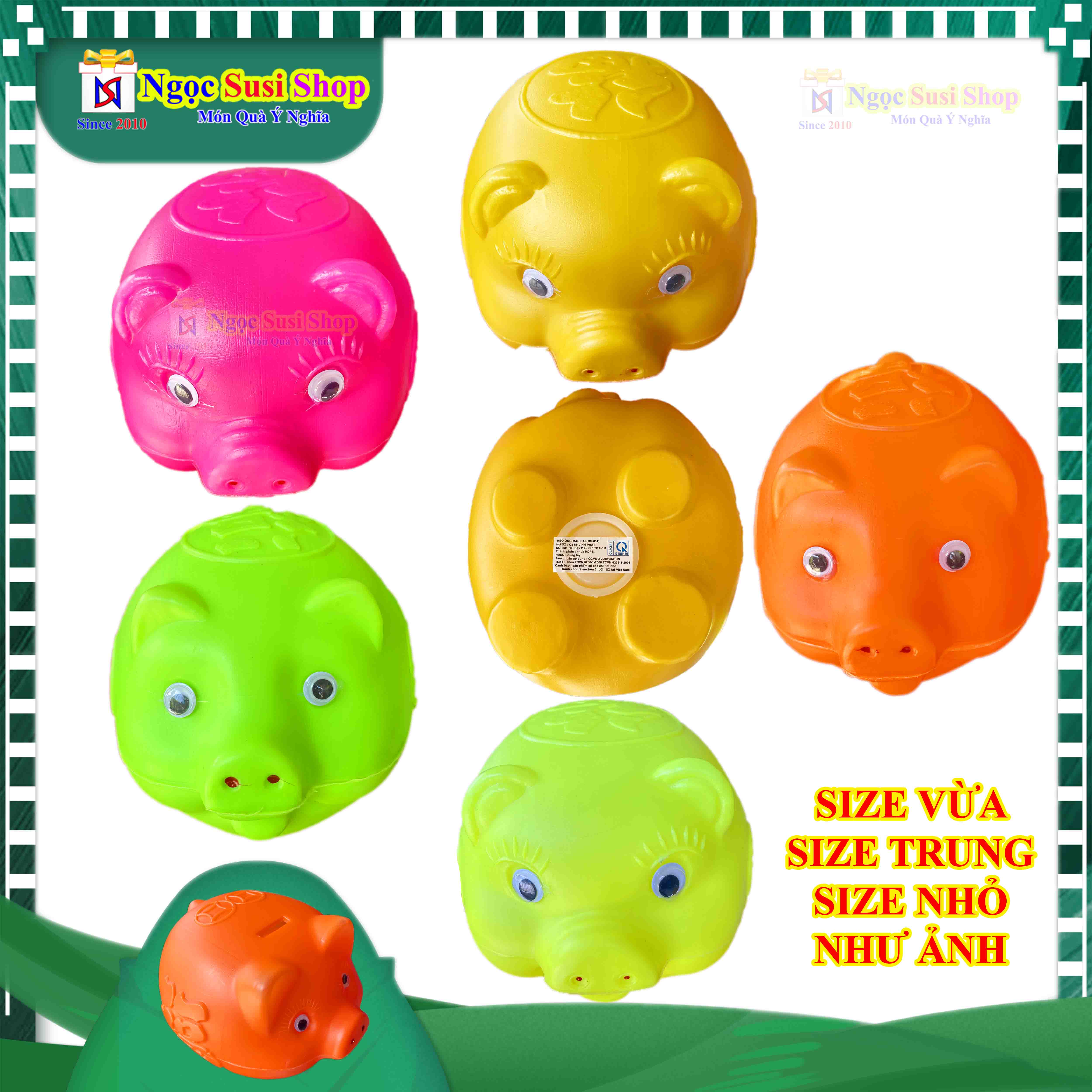 HEO NHỰA BỎ ỐNG TIẾT KIỆM SIÊU BỀN NHIỀU MÀU