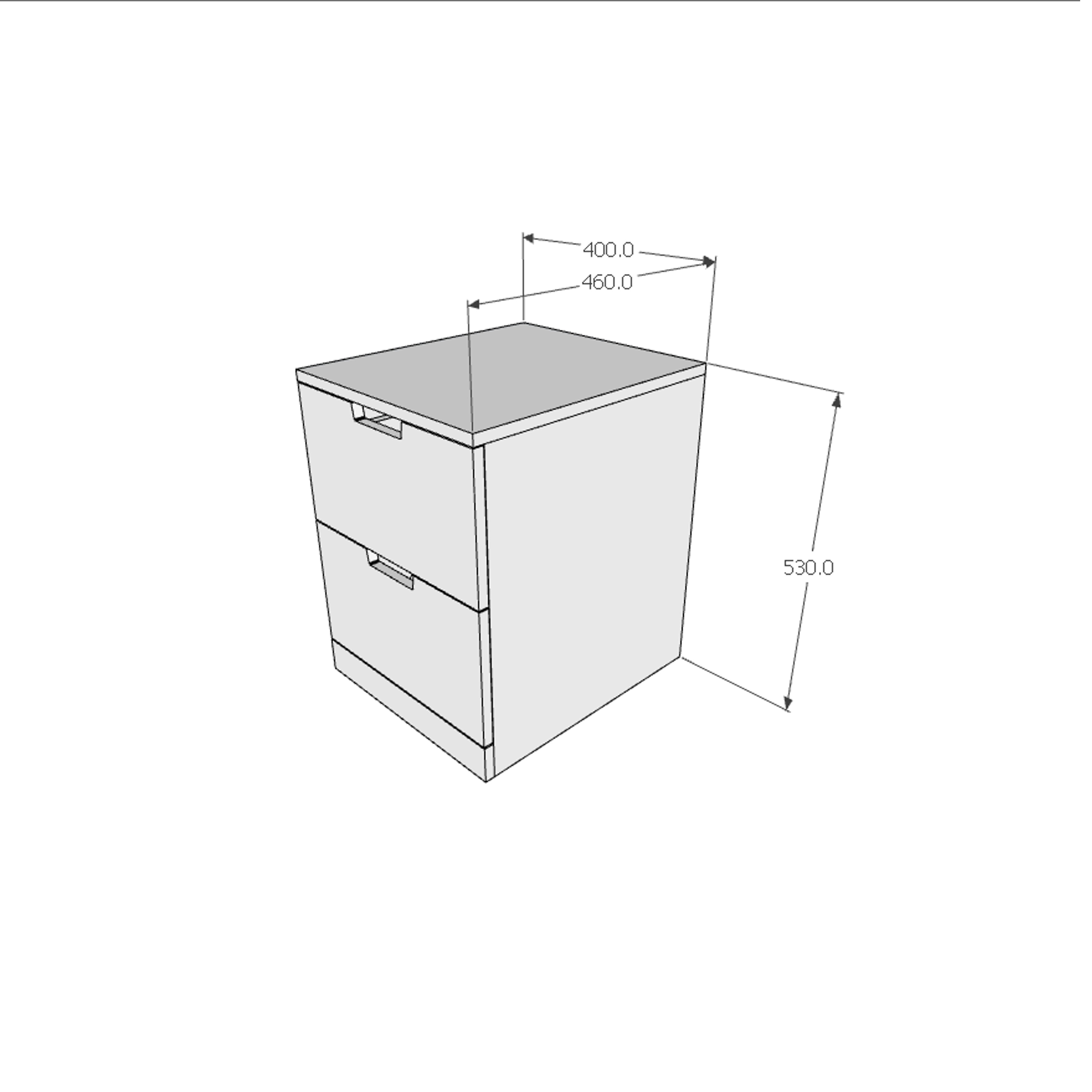 [Happy Home Furniture] SCANDINA, Táp đầu giường 2 ngăn kéo, 40cm x 46cm x 53cm ( DxRxC), THK_096