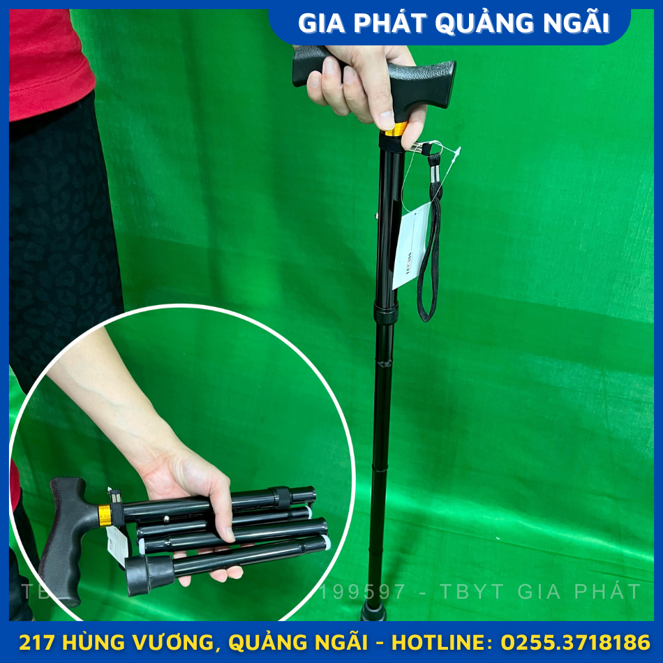 GẬY BATOONG GẤP GỌN ĐƯỢC CHO NGƯỜI GIÀ CHỐNG TRƯỢT