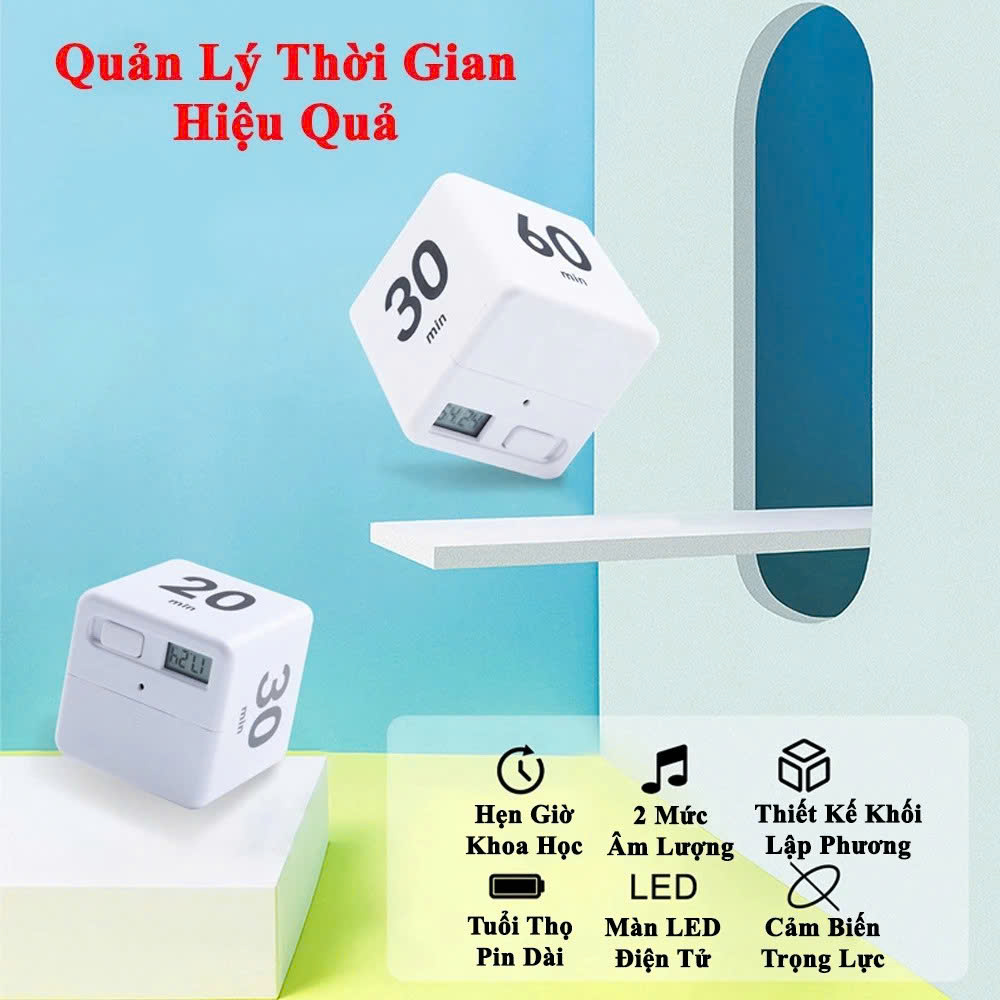 Đồng Hồ Bấm Giờ Đếm Ngược Pomodoro 5-15-25-45 Phút Hẹn Giờ Nấu Ăn Học Tập Tập Thể Dục Quản Lý Thời Gian Hiệu Quả MÀU XANH DA TRỜI