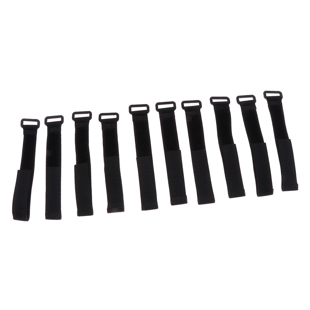 10 Pcs Backpack Luggage Straps Cable Ties Fastener Hook And Loop
