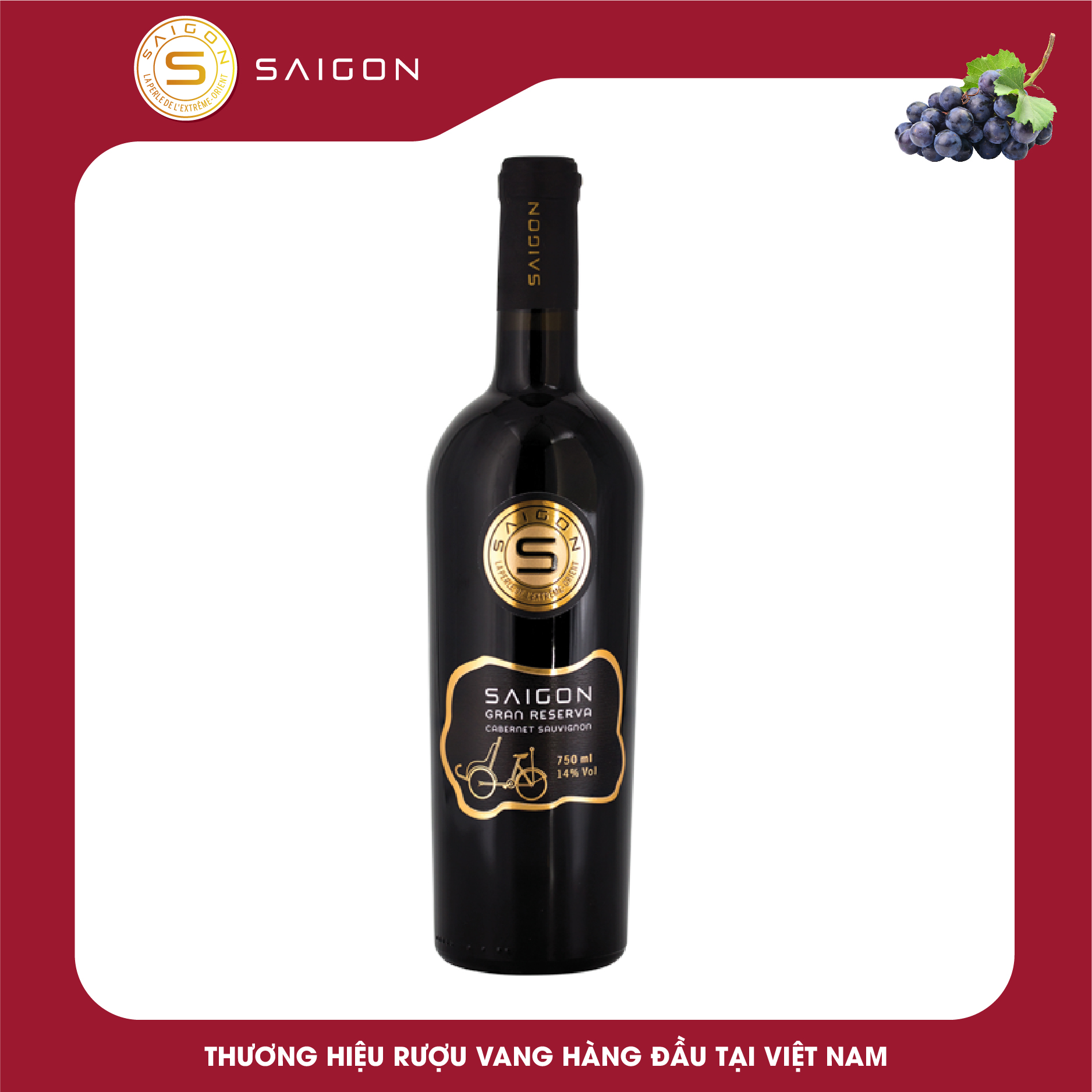 Rượu vang đỏ Saigon Gran Reserva 750ml 14%
