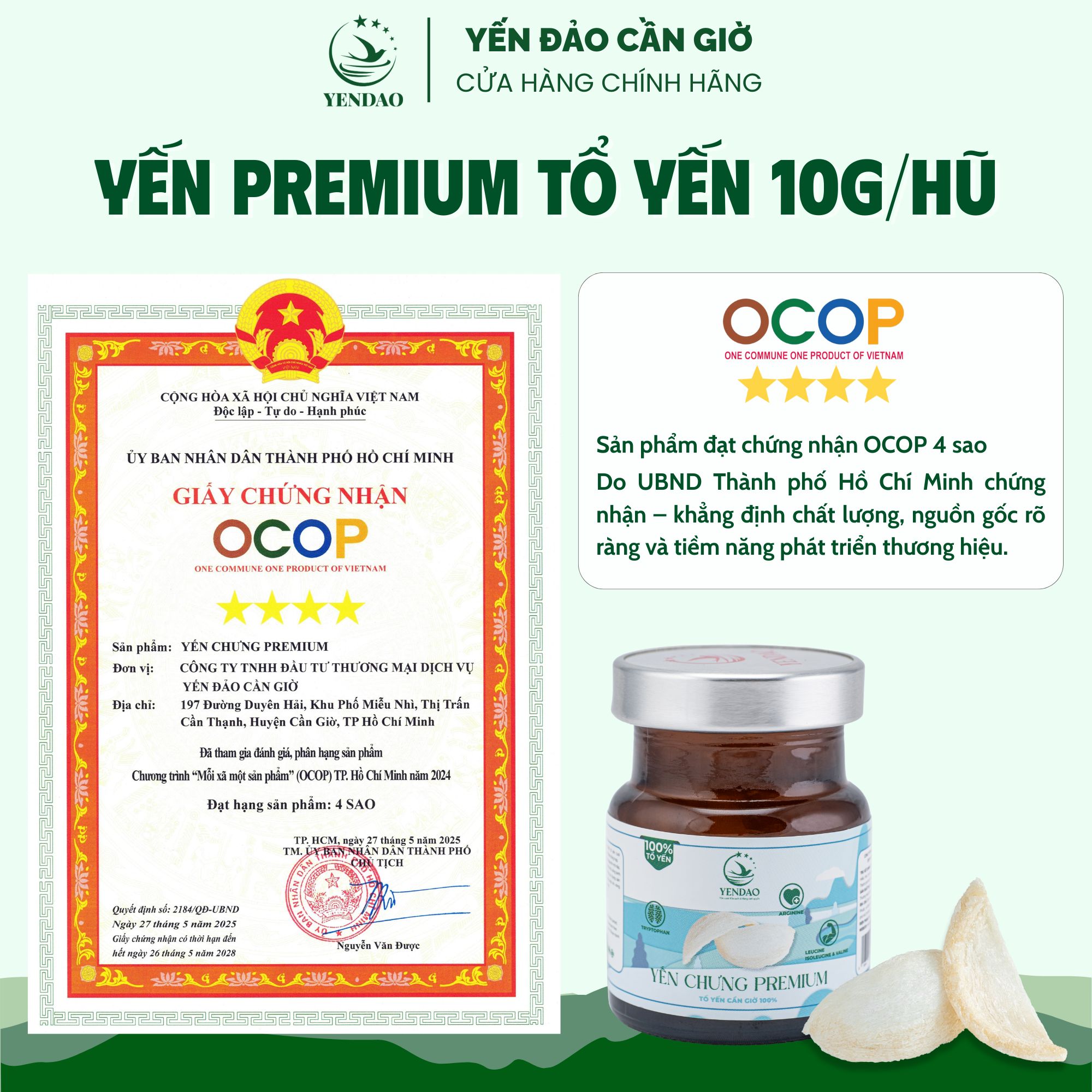 Yến Đảo - Tổ Yến Chưng Premium Dòng Cao Cấp Hàm Lượng Yến Cao Giàu Dinh Dưỡng Dạng Lốc 8 Hũ