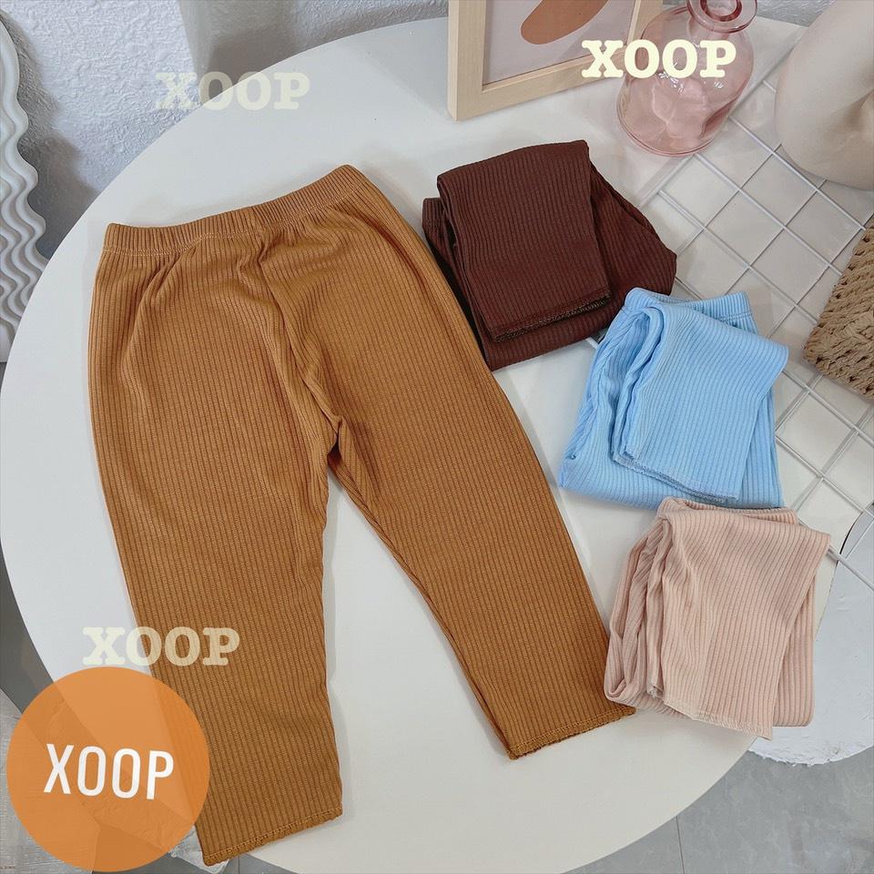 Bộ dài tay xoop - Bộ dài tay gân tăm chạy chỉ nổi túi cho bé BD11