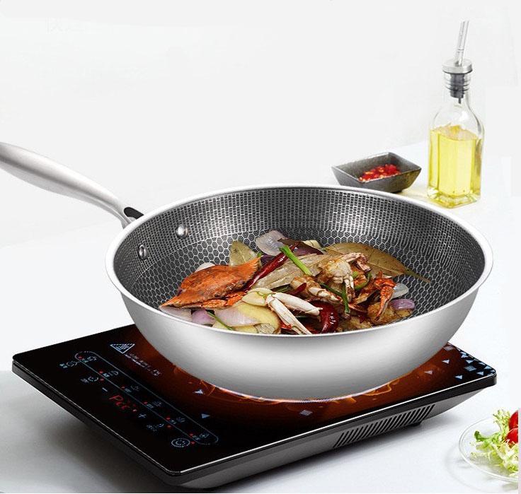 Chảo nấu ăn sâu lòng họa tiết chống dính cao cấp hình tổ ong - GDHN Loại Tốt