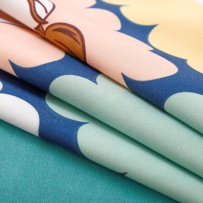 Bộ chăn ga gối cotton poly - mẫu cô gái hello