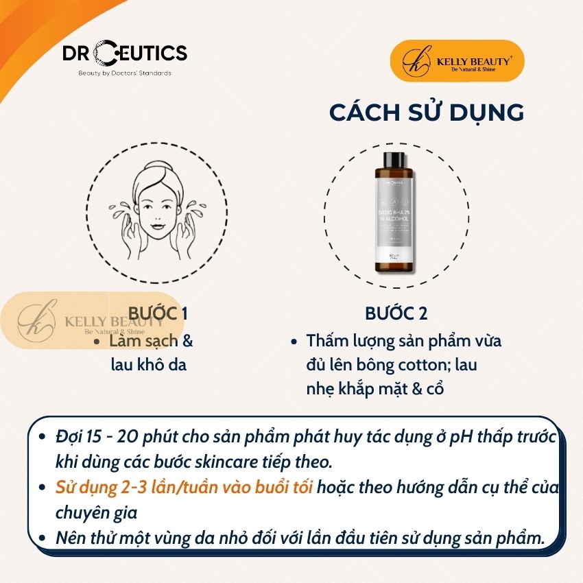 Basic BHA 2% In Alcohol DrCeutics - Tẩy Tế Bào Chết, Thoáng Lỗ Chân Lông, Giảm Mụn | Kelly Beauty