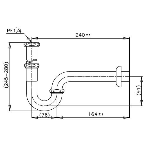 Xi phông COTTO chữ P CT683(HM)