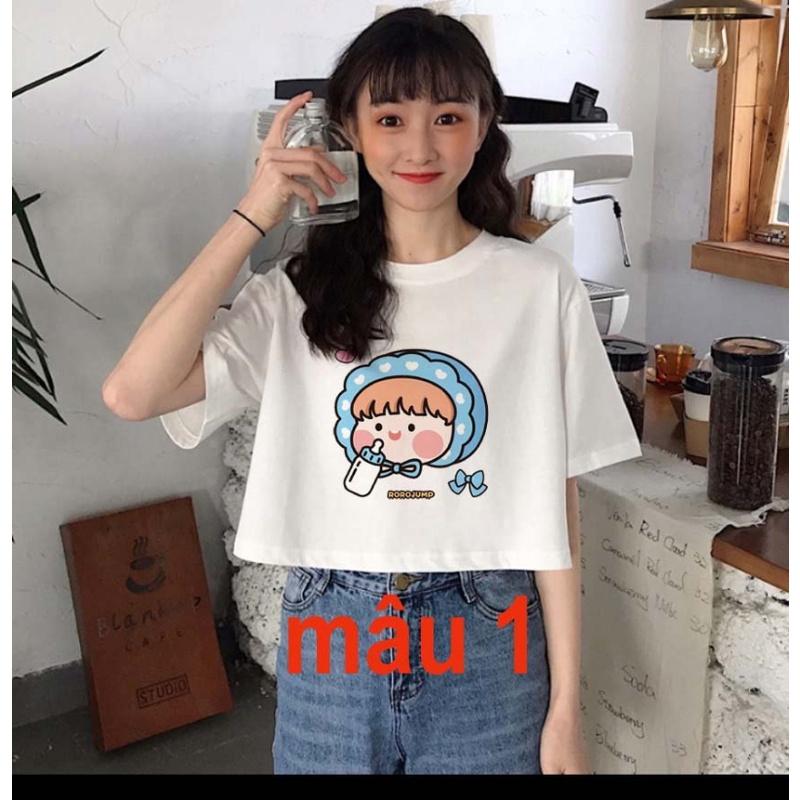 Các mẫu Áo croptop bé gái các hoạt động dễ thương