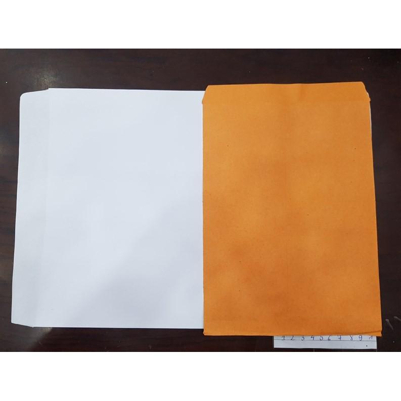 Bao thư A5 nắp đứng trắng / cam