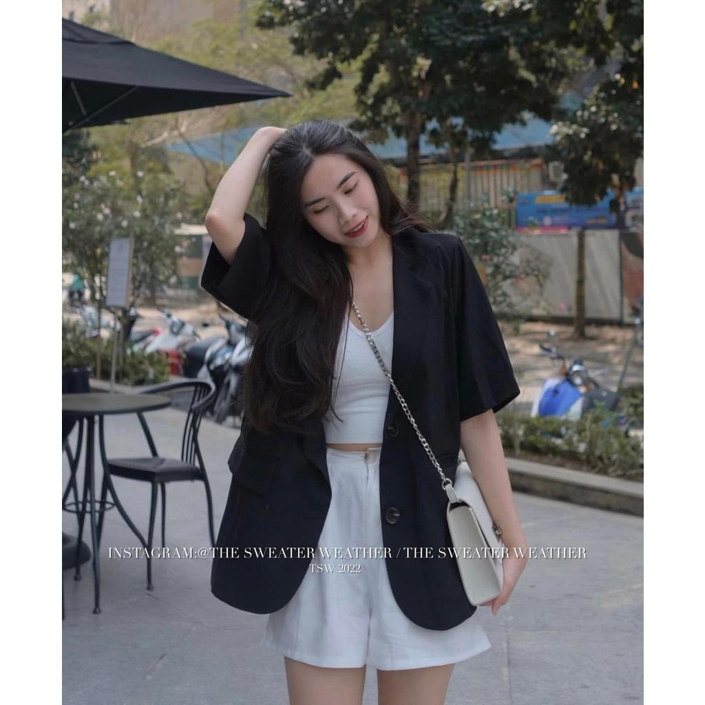 Áo blazer cộc tay