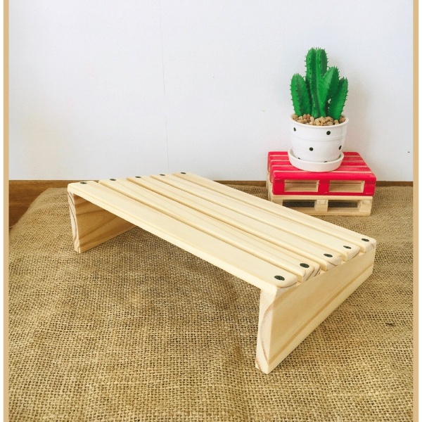 Ghế gỗ kê chân văn phòng  bàn học tập làm việc  gỗ thông tự nhiên mang đến sự thoải mái nhất đôi chân dùng cho trẻ em