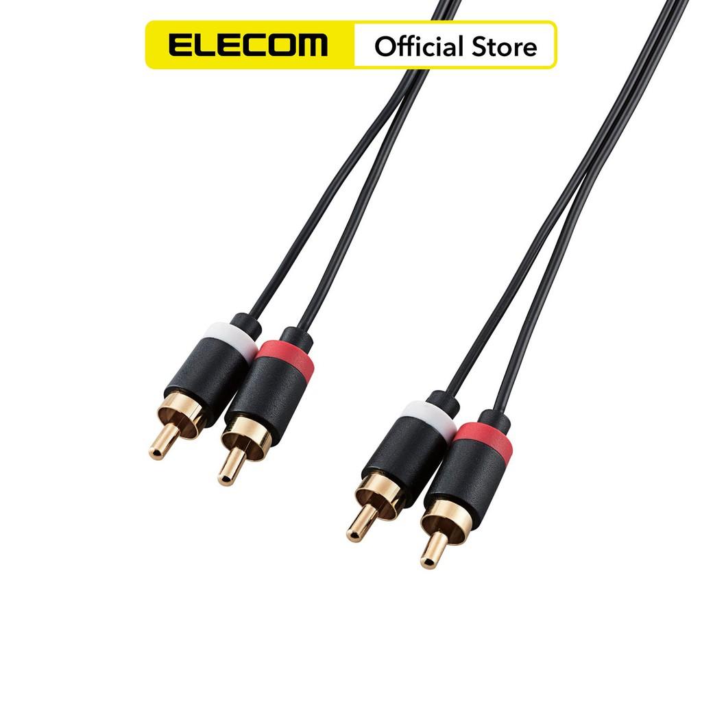 Cáp Audio 2XRCA-2XRCA 1.0m Elecom DH-WRN DH-WRN10 DH-WRN30 Hàng chính hãng