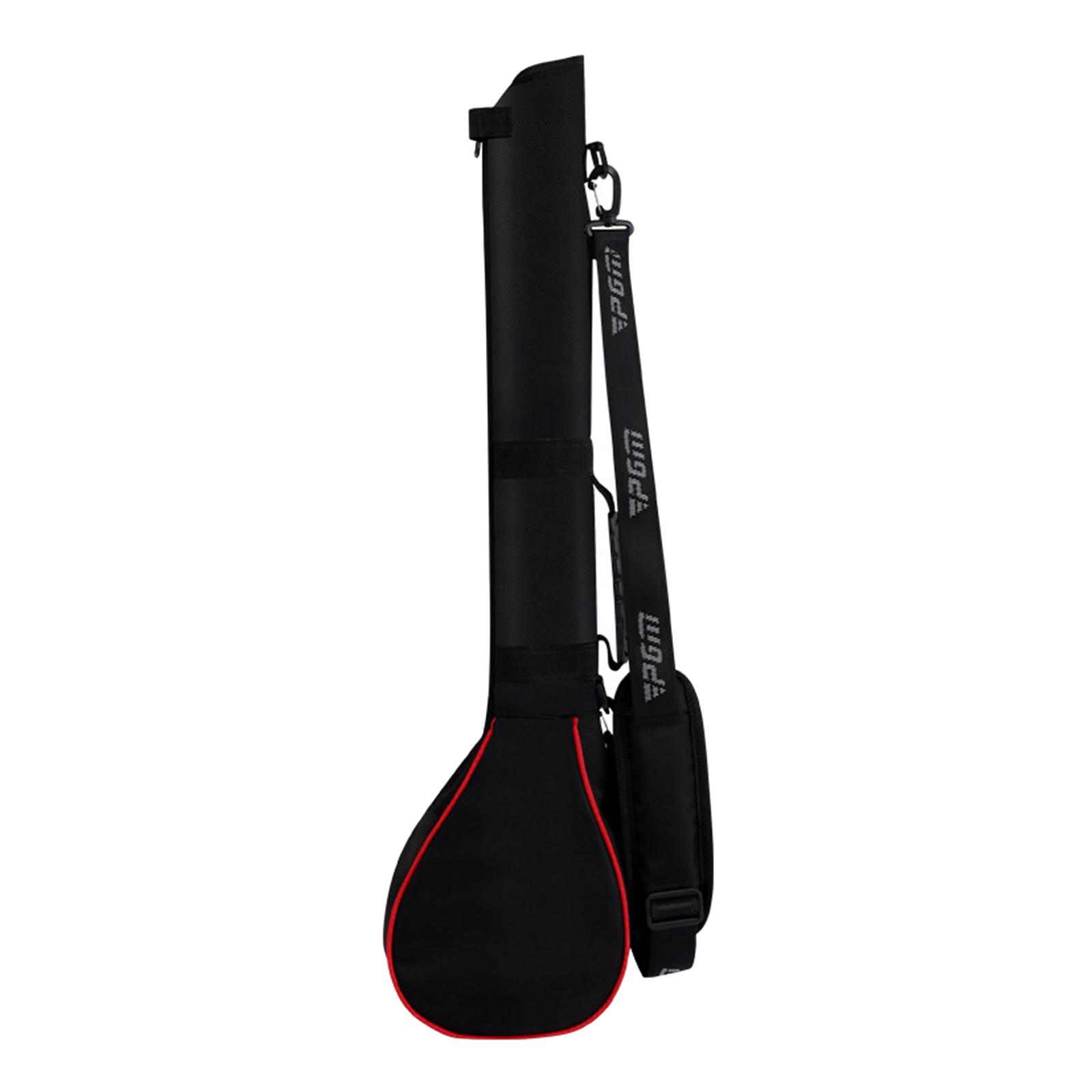 Golf Bag Black Lightweight Travel Carry Golf Club Bag with Cushioned Shoulder Strap for Driving Range Practice Easy Transport - Good for Adults