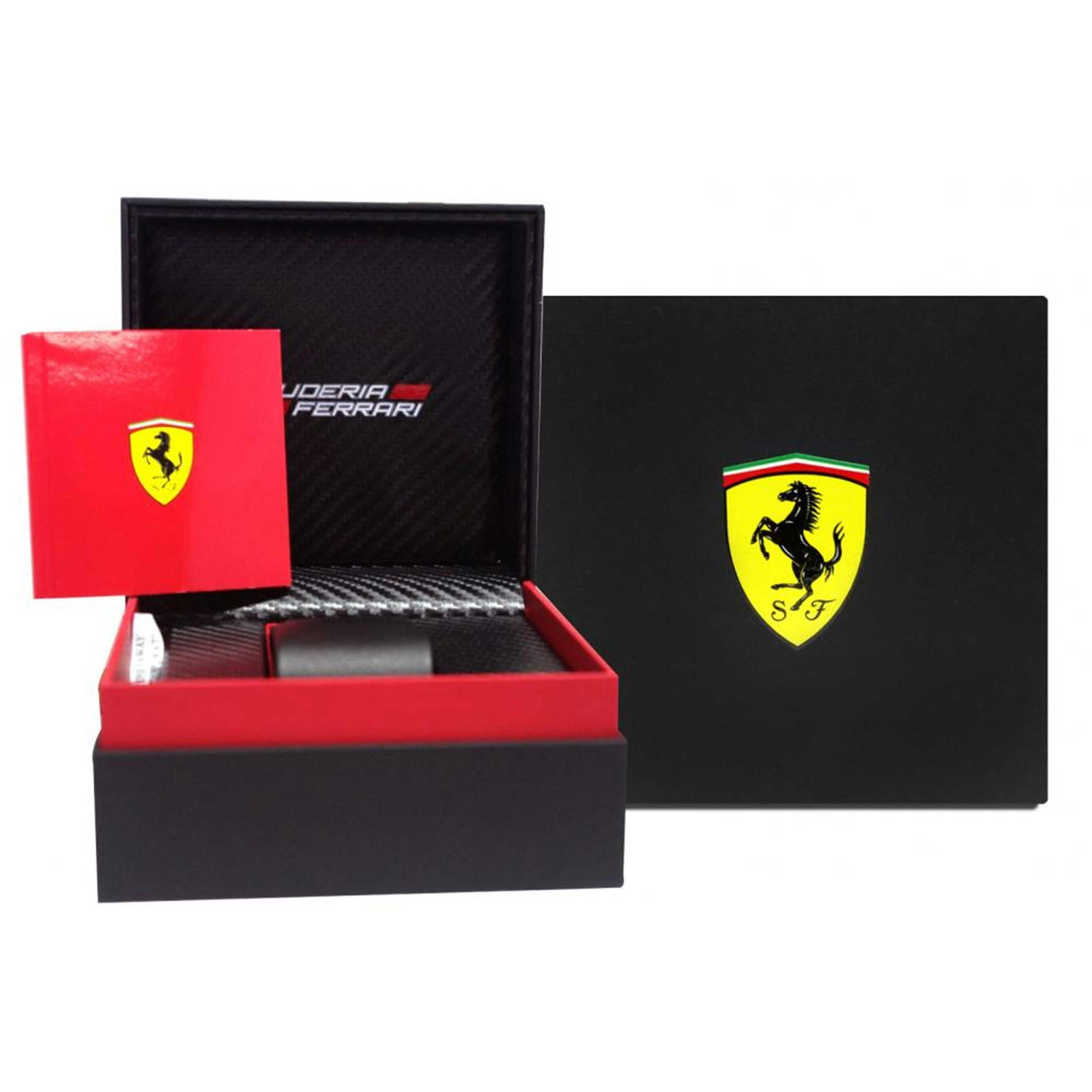 Đồng Hồ Ferrari Nam Dây Cao Su Pin-Quartz 0830544 - Mặt Đen (45mm)