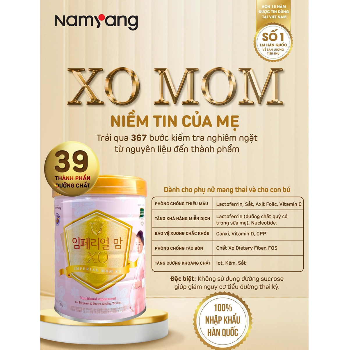 Hình ảnh Sữa Bột Namyang Imperial Mom XO GT 800g