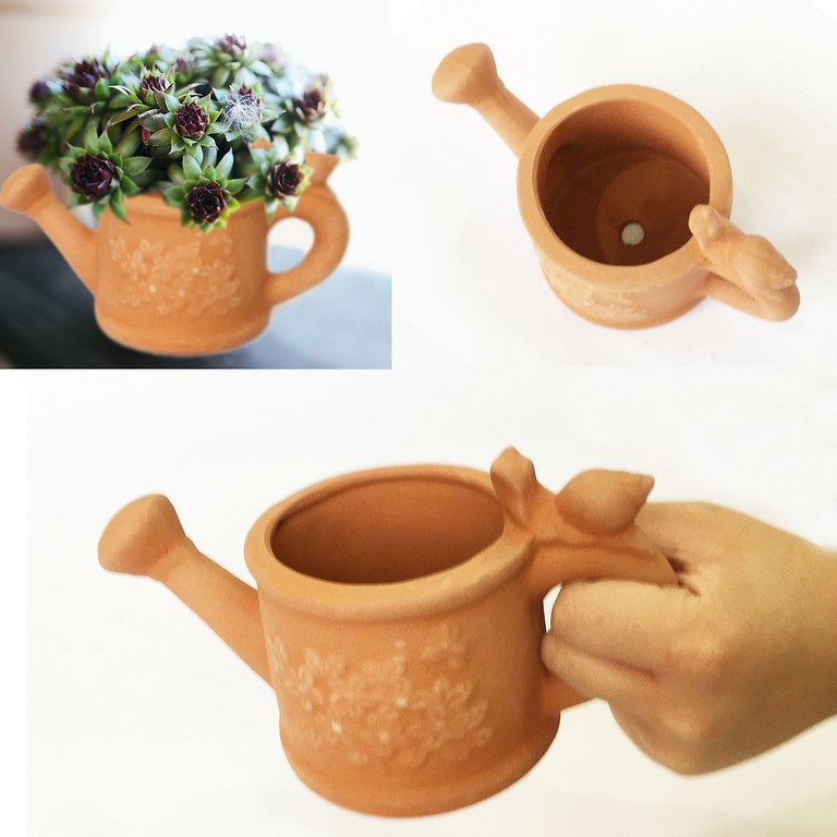 Chậu Trồng Cây Sen Đá, Xương Rồng, Chậu Đất Nung Bình Tưới Có Lỗ Thoát Nước Cây Kiểng Thạnh Xuân