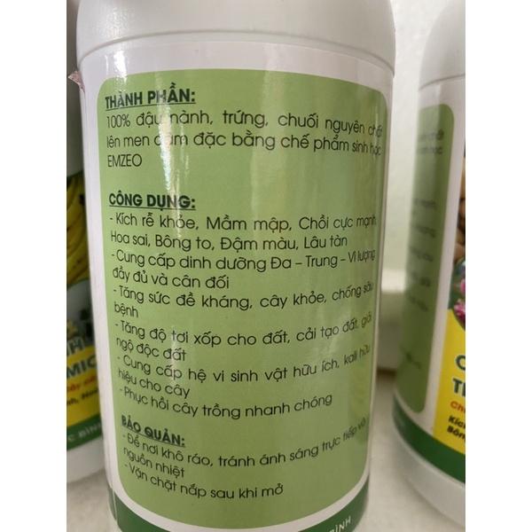 Chế phẩm đậu nành trứng chuối ủ Humic chai 500ml