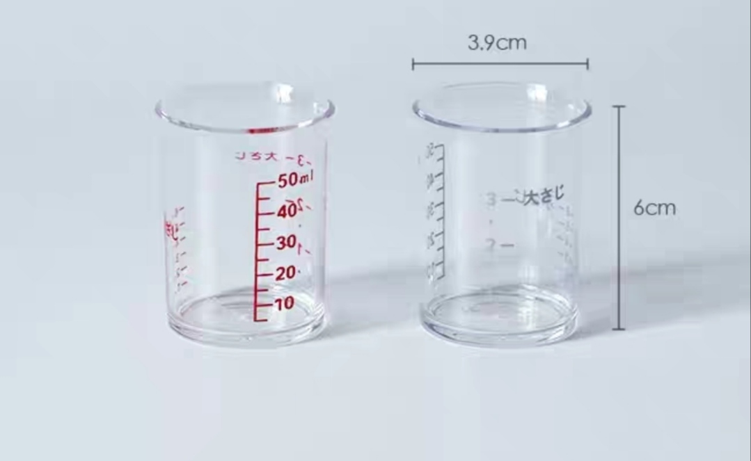 Bộ 2 ca đong chia vạch phân màu nội địa nhật bản