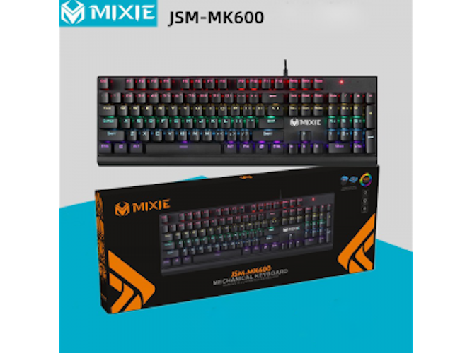 BÀN PHÍM CƠ GAMING USB MIXIE JSM- MK600 , 104 KEY , MULTI LED CHÍ.NH/HÃNG