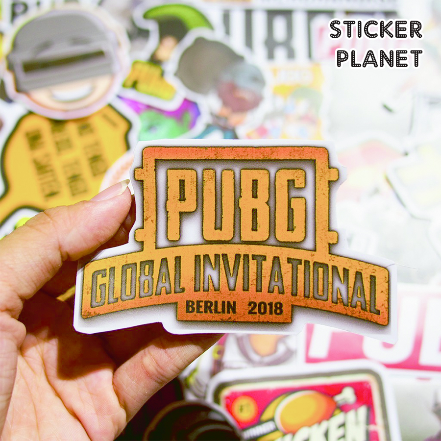 Bộ sticker game trò chơi PUBG chống thấm nước trang trí mũ bảo hiểm, đàn, guitar, ukulele, điện thoại laptop